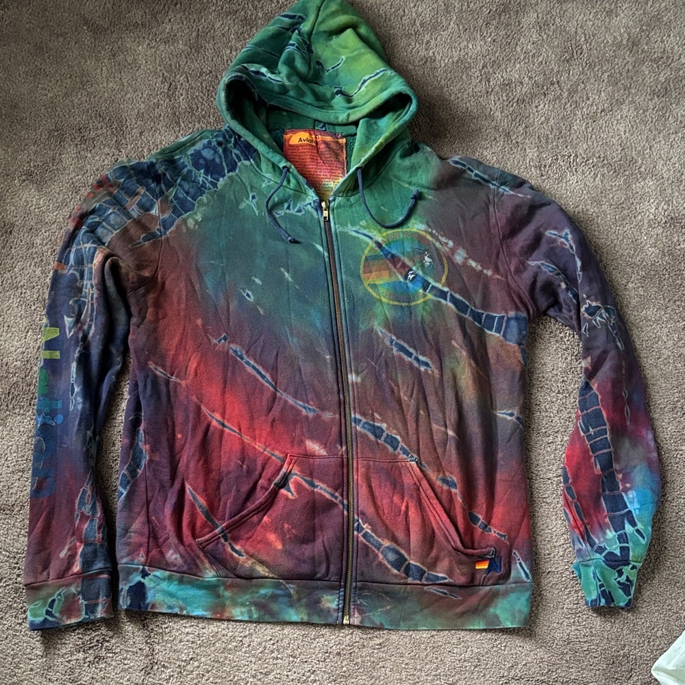 Aviator Nation Tie-Dye zip up Hoodie
